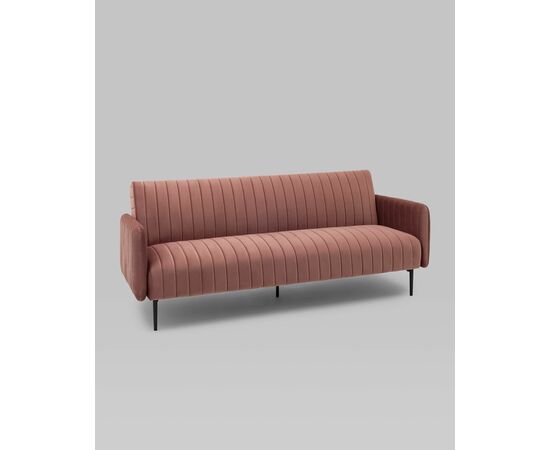 Диван прямой Дрезден велюр пыльно-розовый, изображение 2 | Интернет магазин мебели и декора LifeDekor