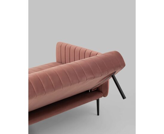 Диван прямой Дрезден велюр пыльно-розовый, изображение 15 | Интернет магазин мебели и декора LifeDekor