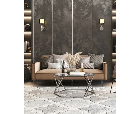 Диван прямой Кассель велюр бежевый, изображение 9 | Интернет магазин мебели и декора LifeDekor