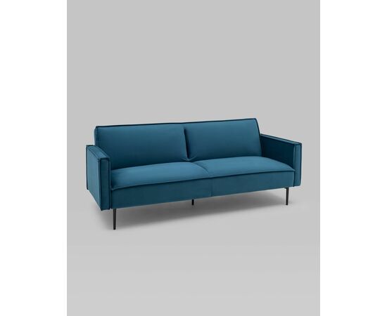 Диван прямой Кассель велюр синий, изображение 2 | Интернет магазин мебели и декора LifeDekor