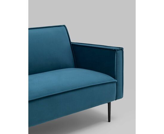 Диван прямой Кассель велюр синий, изображение 10 | Интернет магазин мебели и декора LifeDekor