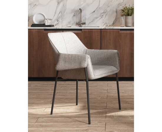 Кресло Бесс рогожка светло-серый, изображение 6 | Интернет магазин мебели и декора LifeDekor