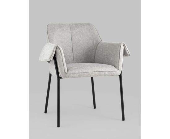 Кресло Бесс рогожка светло-серый, изображение 2 | Интернет магазин мебели и декора LifeDekor