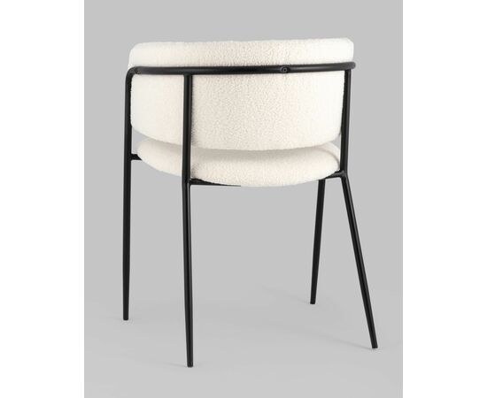 Стул Нэлли ткань букле белый, изображение 10 | Интернет магазин мебели и декора LifeDekor