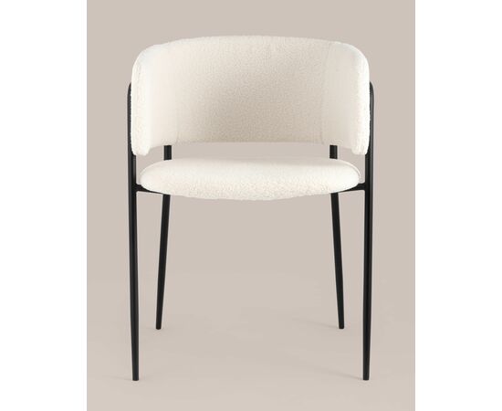 Стул Нэлли ткань букле белый, изображение 7 | Интернет магазин мебели и декора LifeDekor