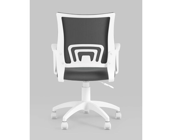 Кресло офисное Topchairs ST-BASIC-W серая ткань крестовина белый пластик, изображение 6 | Интернет магазин мебели и декора LifeDekor