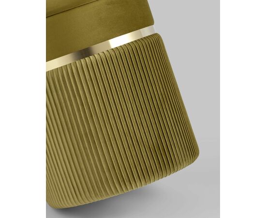 Пуф Миранда с ящиком велюр оливковый, изображение 14 | Интернет магазин мебели и декора LifeDekor