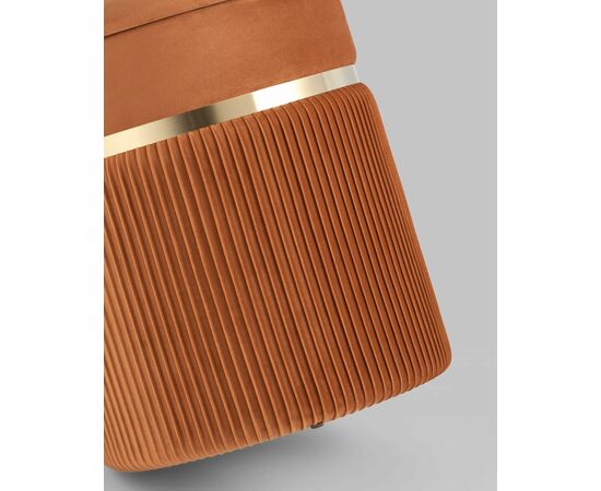 Пуф Миранда с ящиком велюр оранжевый, изображение 8 | Интернет магазин мебели и декора LifeDekor