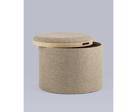 Пуф-столик с ящиком Хюгге L рогожка бежевый, изображение 5 | Интернет магазин мебели и декора LifeDekor