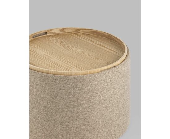 Пуф-столик с ящиком Хюгге L рогожка бежевый, изображение 7 | Интернет магазин мебели и декора LifeDekor