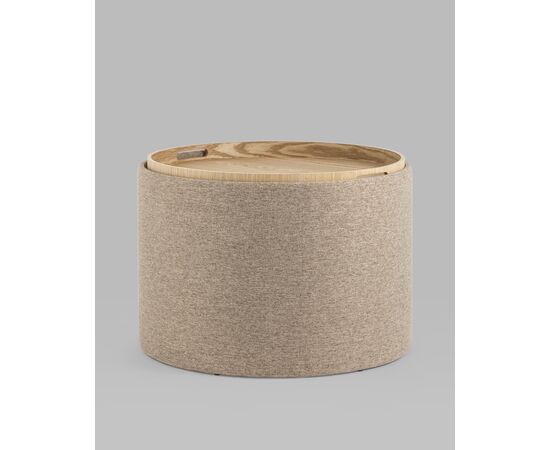 Пуф-столик с ящиком Хюгге L рогожка бежевый, изображение 8 | Интернет магазин мебели и декора LifeDekor