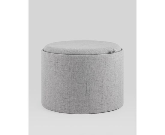 Пуф-столик с ящиком Хюгге L рогожка серый, изображение 2 | Интернет магазин мебели и декора LifeDekor