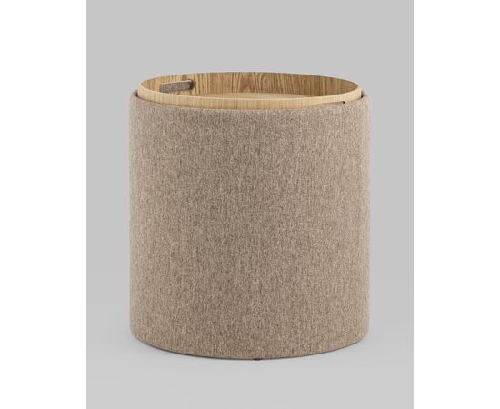 Пуф-столик с ящиком Хюгге S рогожка бежевый, изображение 8 | Интернет магазин мебели и декора LifeDekor