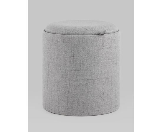 Пуф-столик с ящиком Хюгге S рогожка серый, изображение 2 | Интернет магазин мебели и декора LifeDekor
