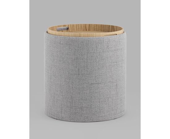 Пуф-столик с ящиком Хюгге S рогожка серый, изображение 13 | Интернет магазин мебели и декора LifeDekor