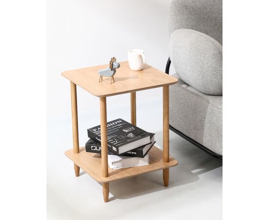 Журнальный столик Stiff 40*40 светлое дерево, изображение 3 | Интернет магазин мебели и декора LifeDekor