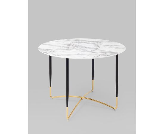 Стол обеденный Даймакс 110*110 белый мрамор, изображение 2 | Интернет магазин мебели и декора LifeDekor