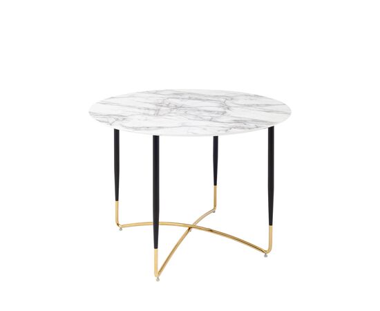 Стол обеденный Даймакс 110*110 белый мрамор | Интернет магазин мебели и декора LifeDekor