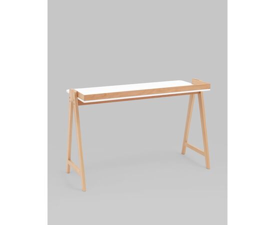 Стол письменный Pyramid 118*53 белый/светлое дерево, изображение 7 | Интернет магазин мебели и декора LifeDekor