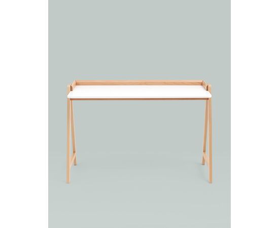 Стол письменный Pyramid 118*53 белый/светлое дерево, изображение 8 | Интернет магазин мебели и декора LifeDekor