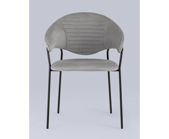 Стул Алексис искусственная замша серый, изображение 3 | Интернет магазин мебели и декора LifeDekor