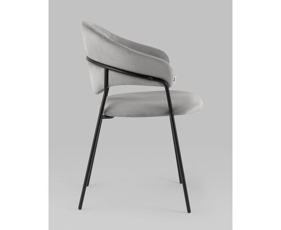 Стул Алексис искусственная замша серый, изображение 4 | Интернет магазин мебели и декора LifeDekor