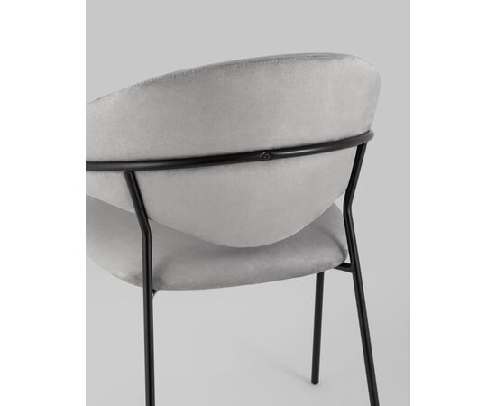 Стул Алексис искусственная замша серый, изображение 7 | Интернет магазин мебели и декора LifeDekor