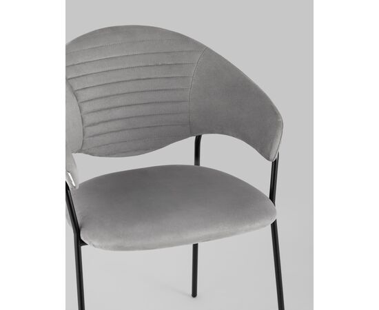 Стул Алексис искусственная замша серый, изображение 8 | Интернет магазин мебели и декора LifeDekor