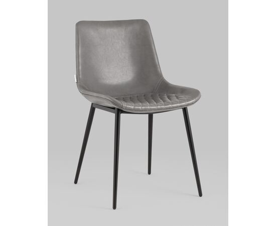Стул Деймон экокожа серый, изображение 2 | Интернет магазин мебели и декора LifeDekor