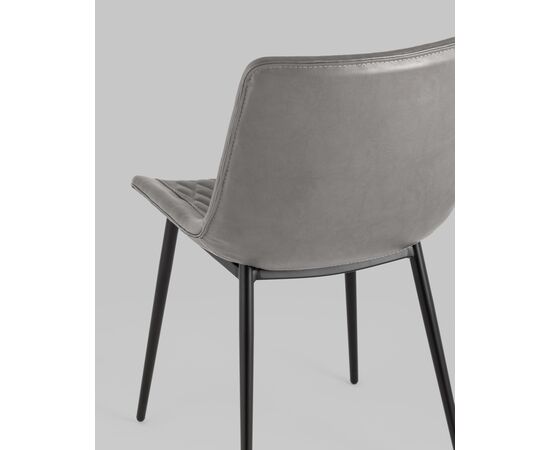 Стул Деймон экокожа серый, изображение 7 | Интернет магазин мебели и декора LifeDekor