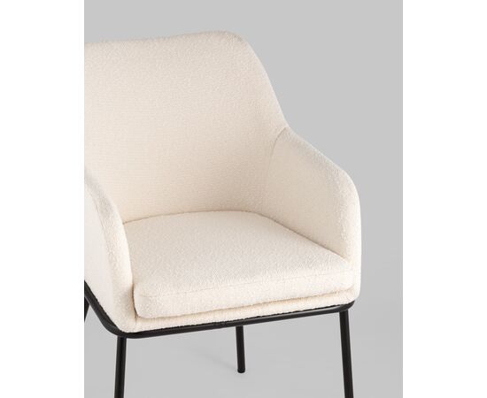 Стул Кози ткань букле молочный, изображение 10 | Интернет магазин мебели и декора LifeDekor