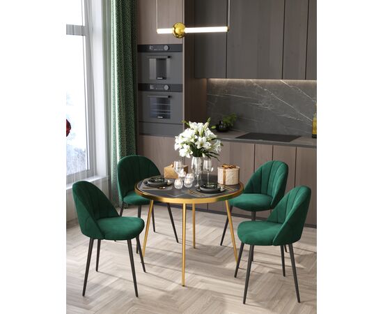 Стул Логан NEW велюр зеленый, изображение 6 | Интернет магазин мебели и декора LifeDekor