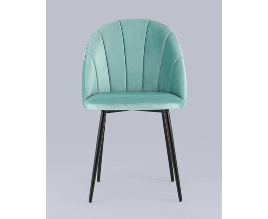 Стул Логан NEW велюр пыльно-голубой, изображение 5 | Интернет магазин мебели и декора LifeDekor