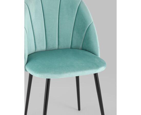 Стул Логан NEW велюр пыльно-голубой, изображение 10 | Интернет магазин мебели и декора LifeDekor