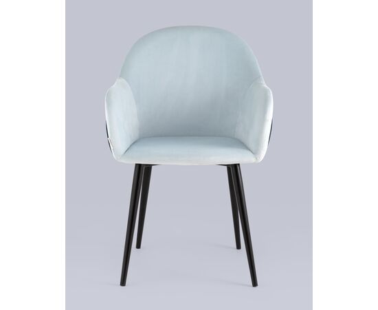 Стул Новел велюр светло-голубой с синей спинкой, изображение 3 | Интернет магазин мебели и декора LifeDekor