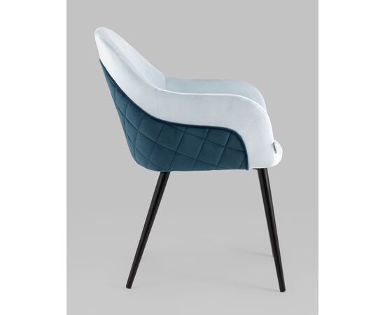 Стул Новел велюр светло-голубой с синей спинкой, изображение 4 | Интернет магазин мебели и декора LifeDekor