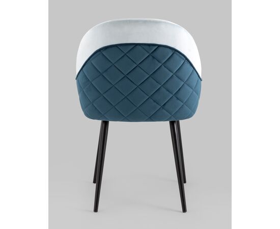 Стул Новел велюр светло-голубой с синей спинкой, изображение 5 | Интернет магазин мебели и декора LifeDekor