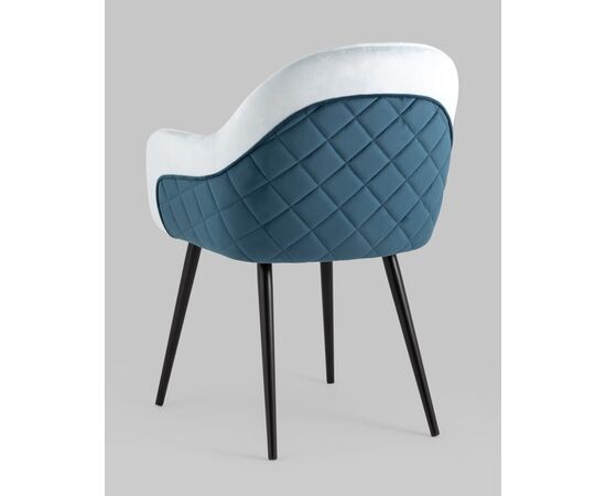 Стул Новел велюр светло-голубой с синей спинкой, изображение 6 | Интернет магазин мебели и декора LifeDekor