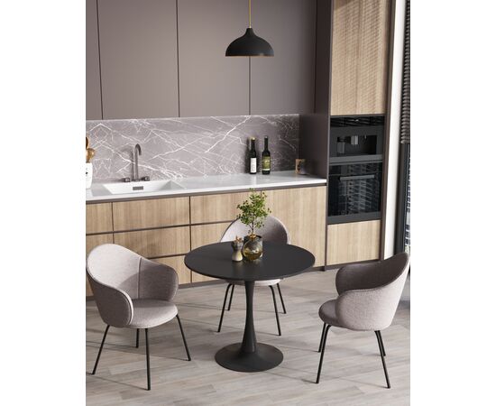 Стол Tulip D90 черный, изображение 3 | Интернет магазин мебели и декора LifeDekor