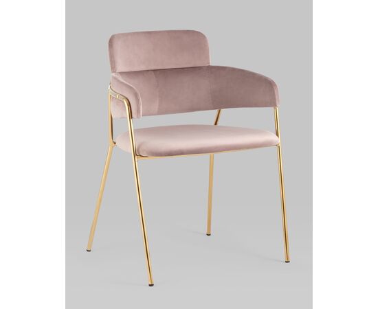 Стул Полин велюр розовый, изображение 2 | Интернет магазин мебели и декора LifeDekor