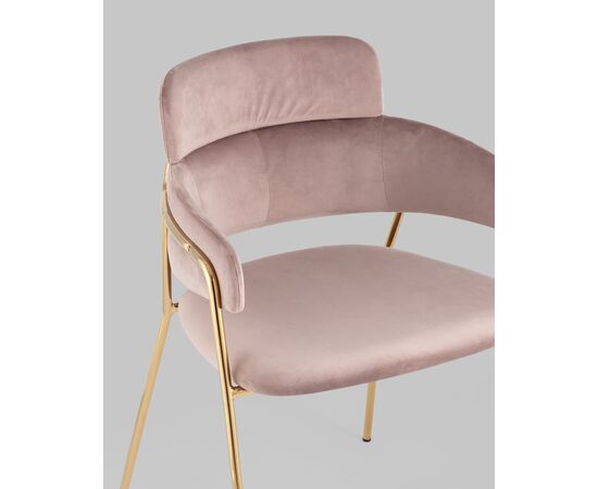 Стул Полин велюр розовый, изображение 10 | Интернет магазин мебели и декора LifeDekor