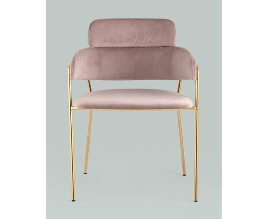 Стул Полин велюр розовый, изображение 5 | Интернет магазин мебели и декора LifeDekor