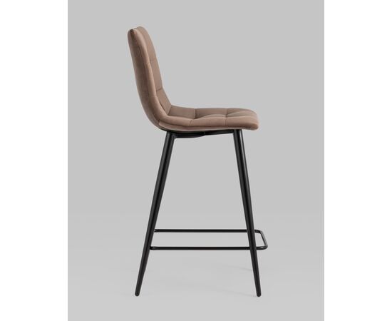 Стул полубарный Джанго велюр коричневый высота сиденья 60 см, изображение 4 | Интернет магазин мебели и декора LifeDekor