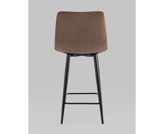 Стул полубарный Джанго велюр коричневый высота сиденья 60 см, изображение 5 | Интернет магазин мебели и декора LifeDekor