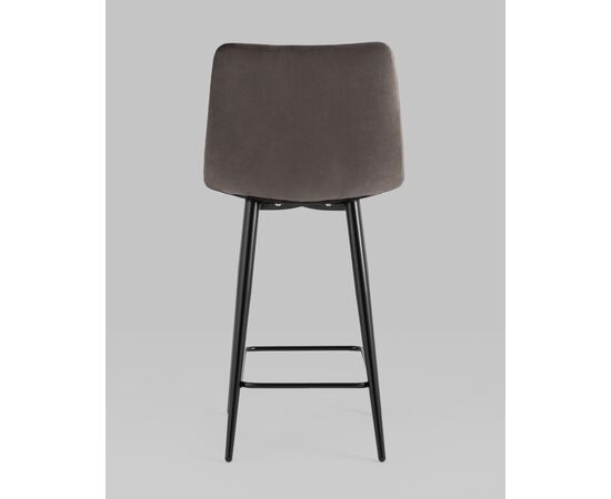 Стул полубарный Джанго велюр пепельно-серый высота сиденья 60 см, изображение 5 | Интернет магазин мебели и декора LifeDekor