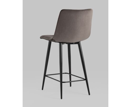Стул полубарный Джанго велюр пепельно-серый высота сиденья 60 см, изображение 6 | Интернет магазин мебели и декора LifeDekor