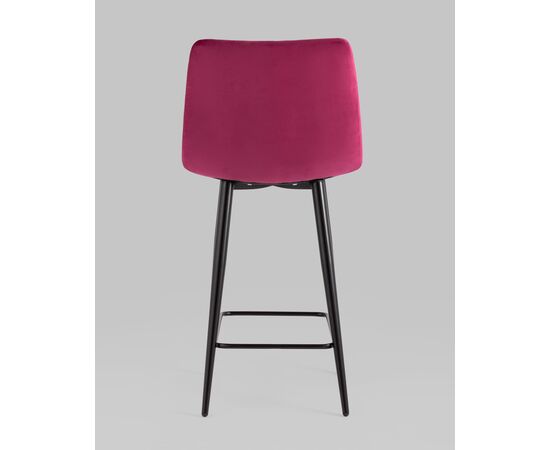 Стул полубарный Джанго велюр винный высота сиденья 60 см, изображение 5 | Интернет магазин мебели и декора LifeDekor