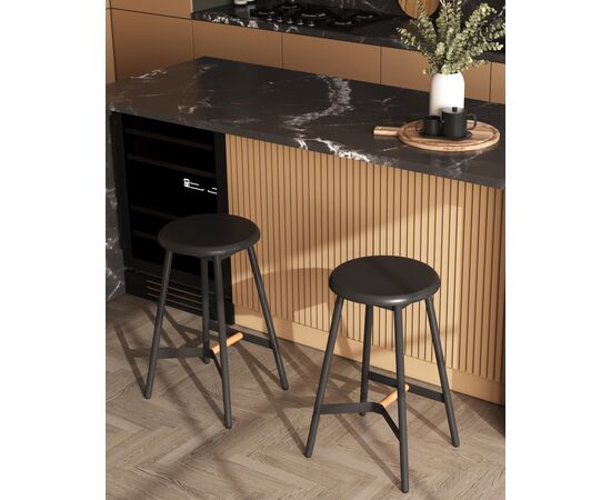 Стул полубарный Knobb черный, изображение 4 | Интернет магазин мебели и декора LifeDekor