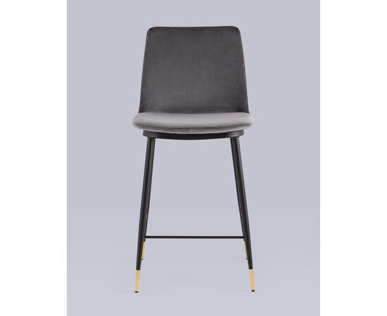 Стул полубарный Мелисса велюр темно-серый, изображение 3 | Интернет магазин мебели и декора LifeDekor