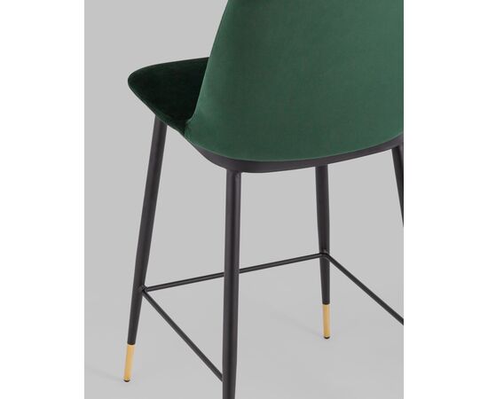 Стул полубарный Мелисса велюр зеленый, изображение 7 | Интернет магазин мебели и декора LifeDekor